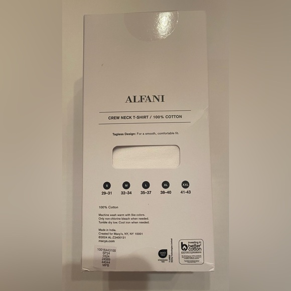 Alfani Men’s 4 Pack White Crew Neck Slim Fit T-Shirt Tee Size XXL NWT - Picture 4 of 6